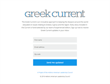 Tablet Screenshot of greekcurrent.com